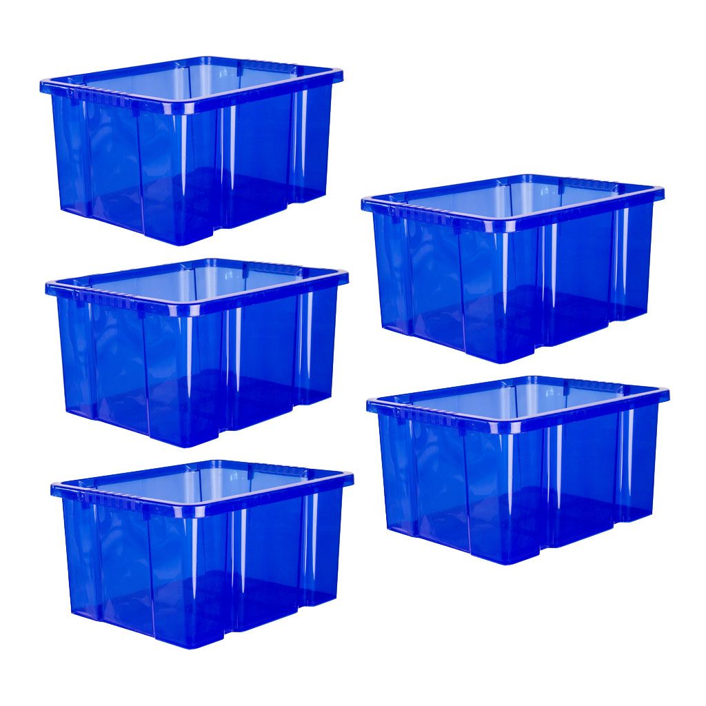 Drehstapelbox Stapelbox blau 27L : Blau : 5