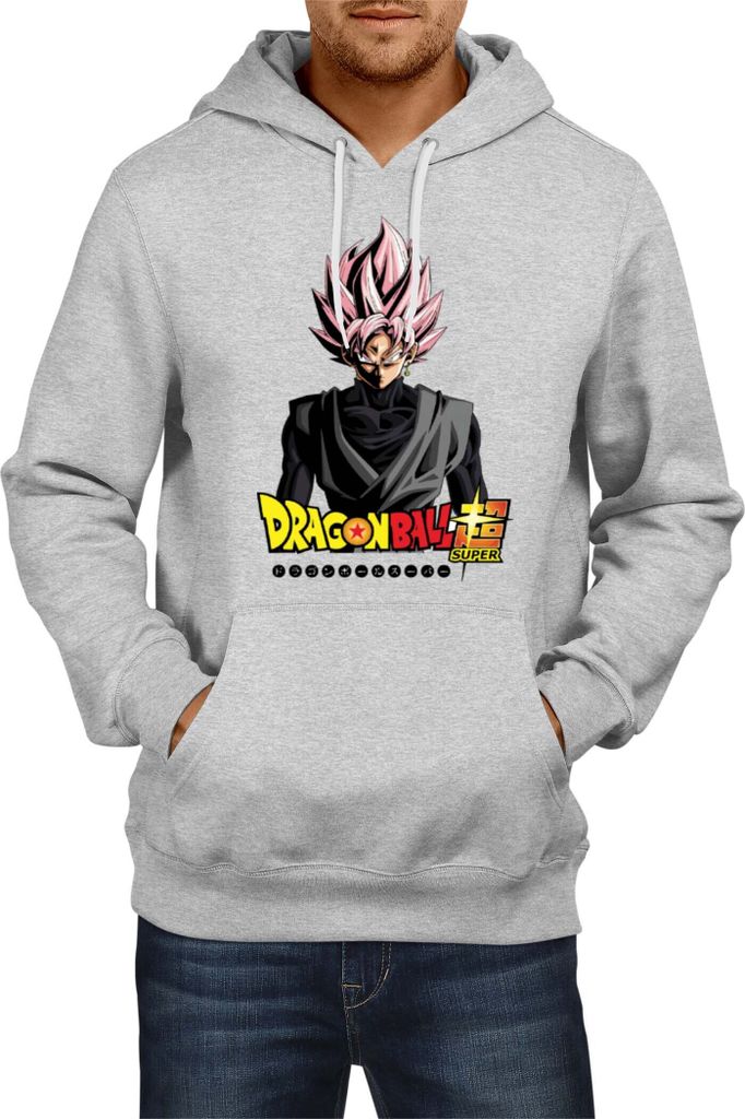 Herren Kapuzenpullover Dragon Anime Manga Ball Z Goku 10, Man M / Grau