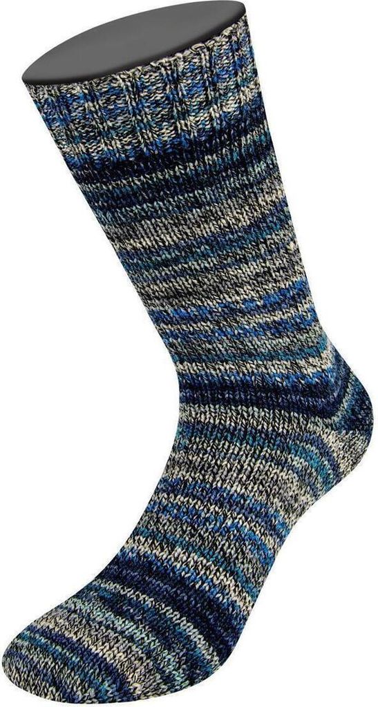 Lana Grossa - Meilenweit 100g Denim Mix Blue 4608 schwarz Produktbild 