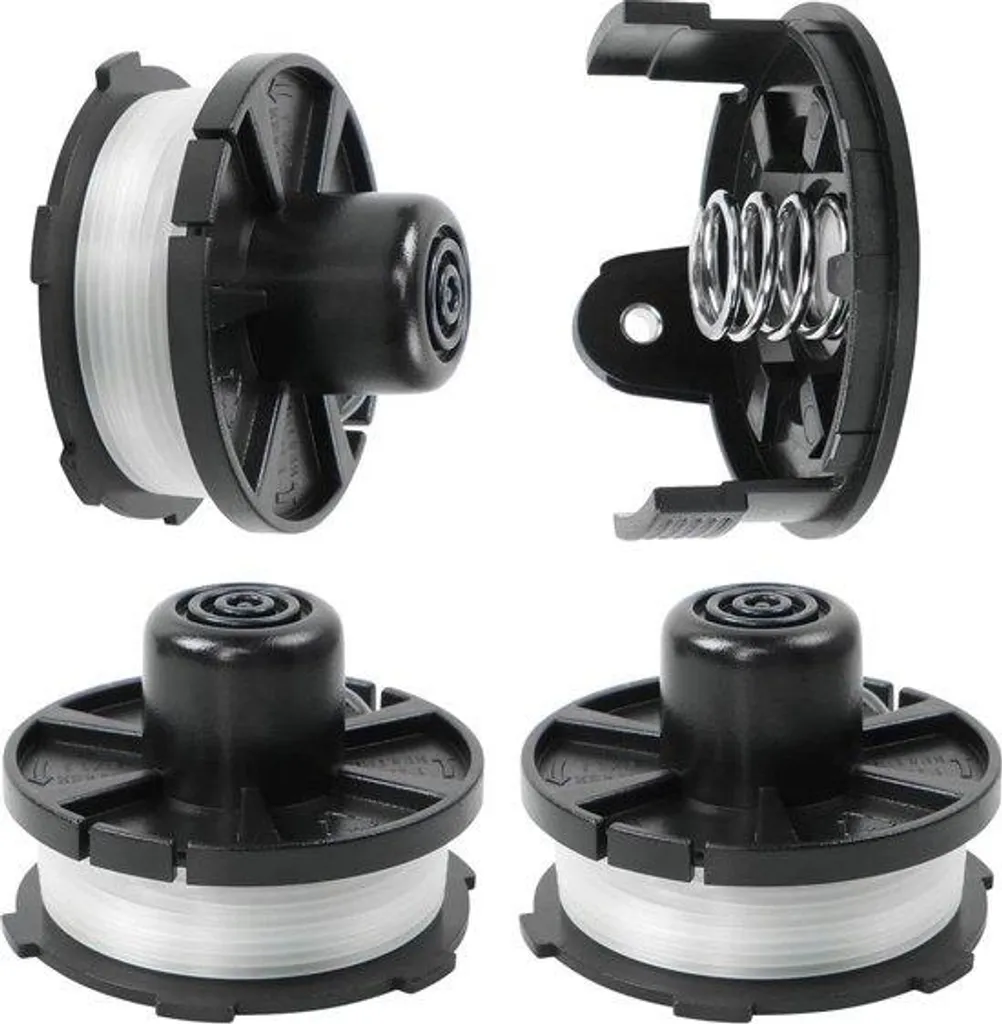 Lot de 4 bobines pour coupe-bordures - Fil de rechange haute résistance