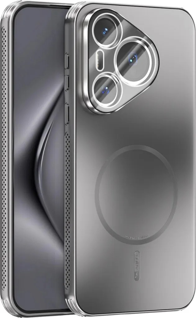 HILQBUFN Custodia ultra sottile per Huawei Pura 70 Ultra/70 Pro+/70 Pro/70, ricarica senza fili magnetica, protezione della fotocamera, anti-impronte digitali, rosso, 70 Pro
