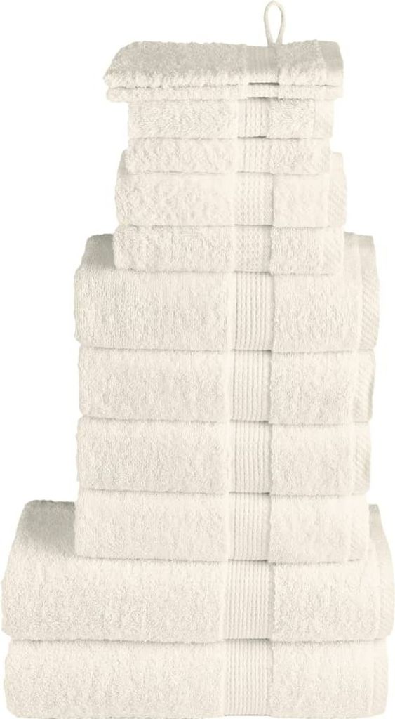 12 tlg. Premium-Handtuch-Set SOLUND Creme 600 g/m²