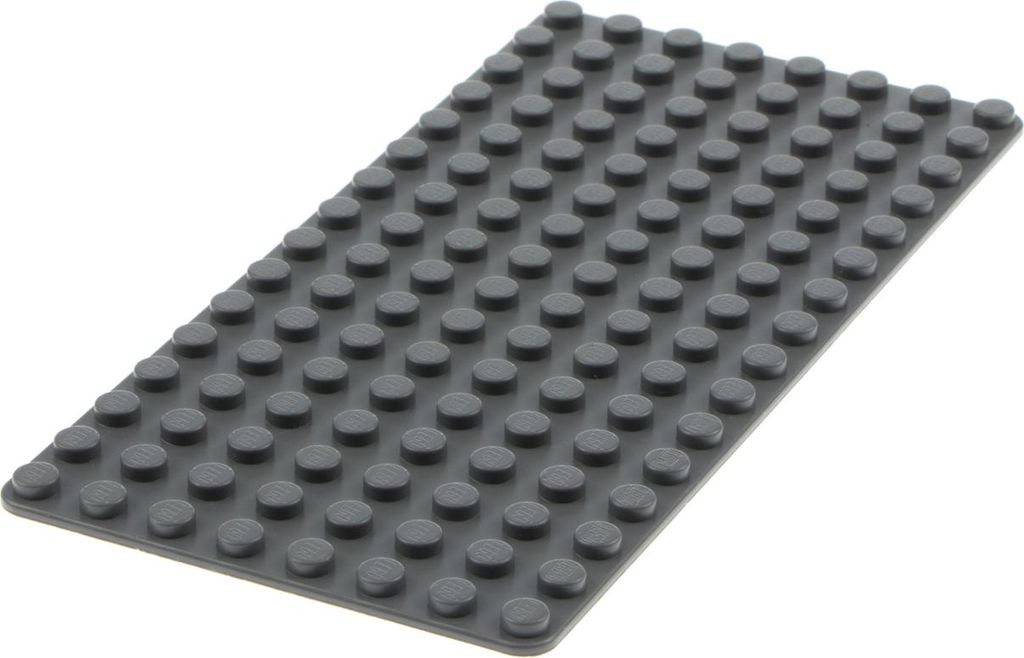 1x Lego Bau Platte 8x16 flach neu-dunkel grau Grundplatte Produktbild 