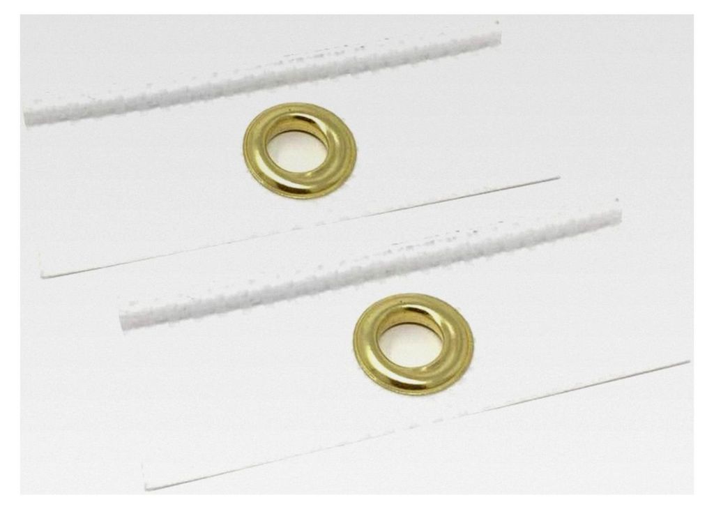 Kederösen-Halterung 2er Set weiß mit 5mm Keder
