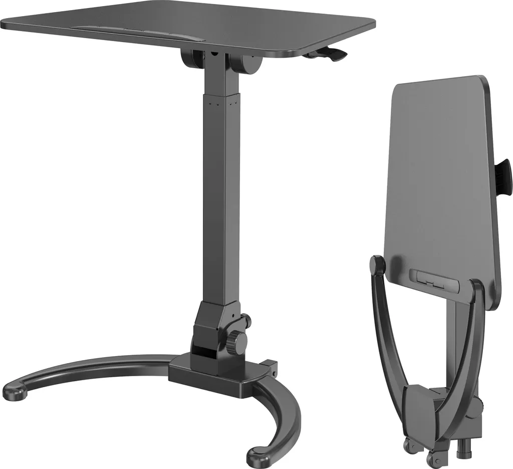 Support Ordinateur Portable Réglable en Hauteur Table Pliante avec Roues