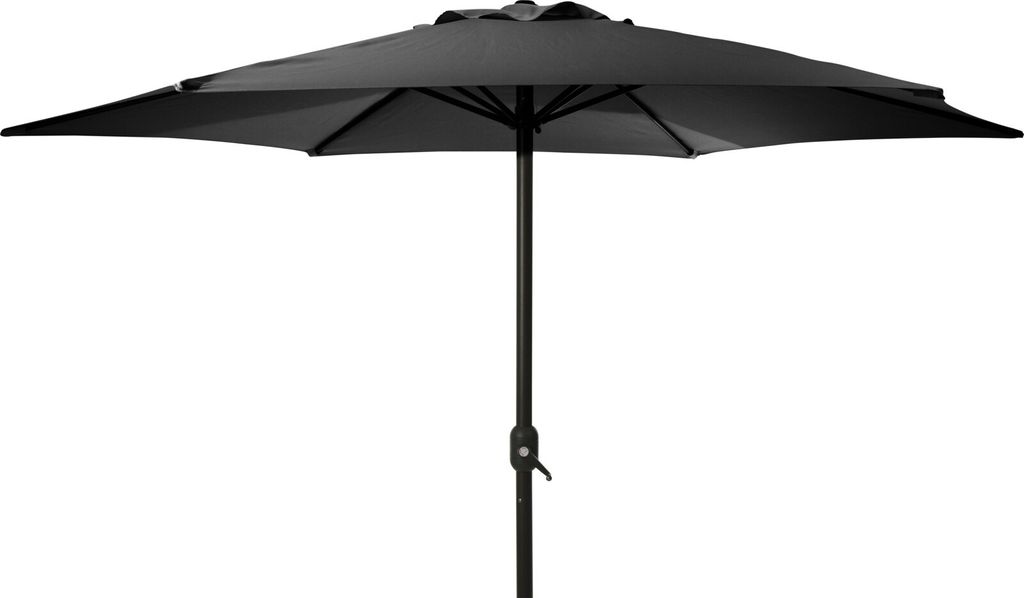 Gartenschirm 300cm Anthrazit, UV-Schutz, Aluminium, Windstabil, mit Kurbelmechanismus