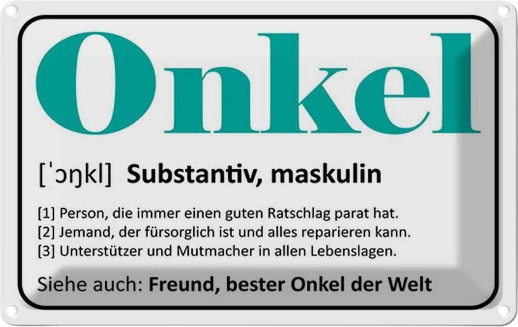 vianmo Blechschild 12x18 cm Onkel Freund bester Welt Familie Freunde