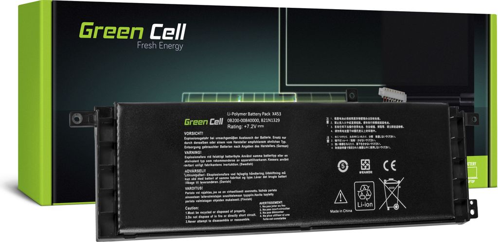 Green Cell Laptop Akku Asus B21N1329 für Asus F553 F553M Produktbild 