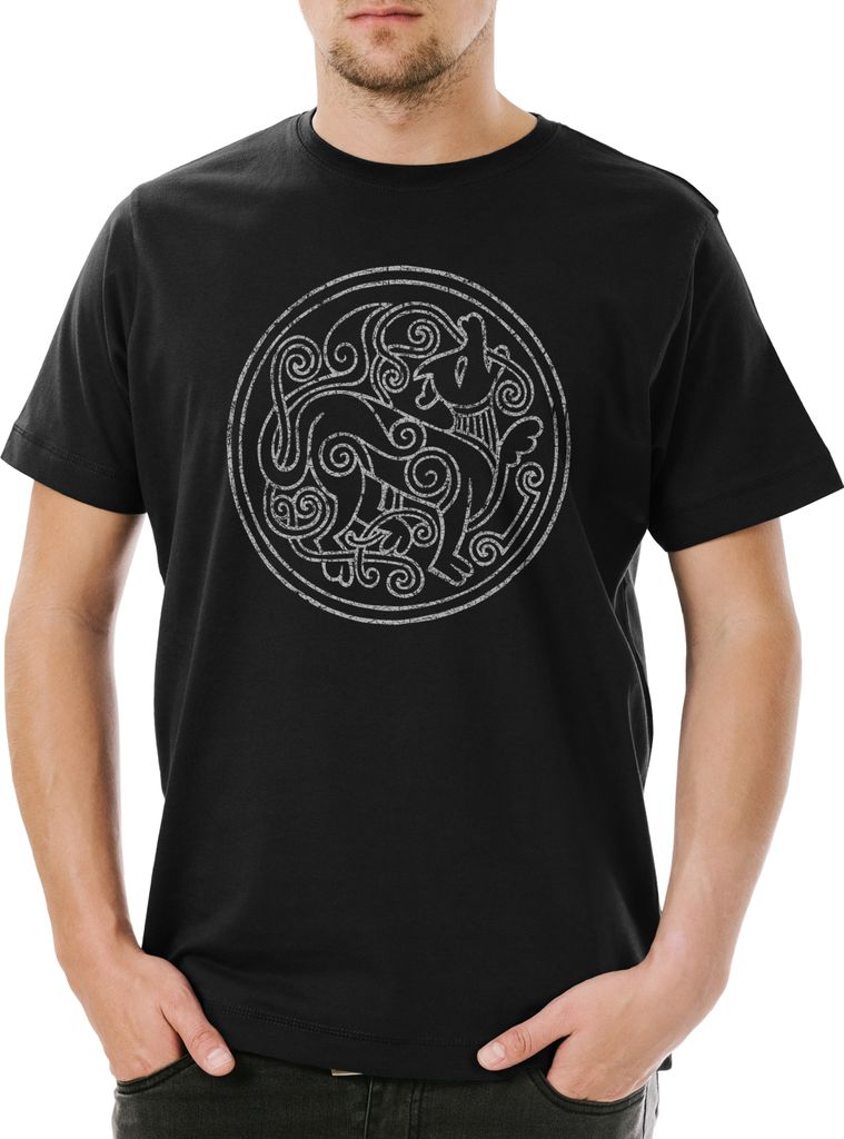 Urban Backwoods Norse Circle, Herren T-Shirt, Farbe: Schwarz, Größe: S