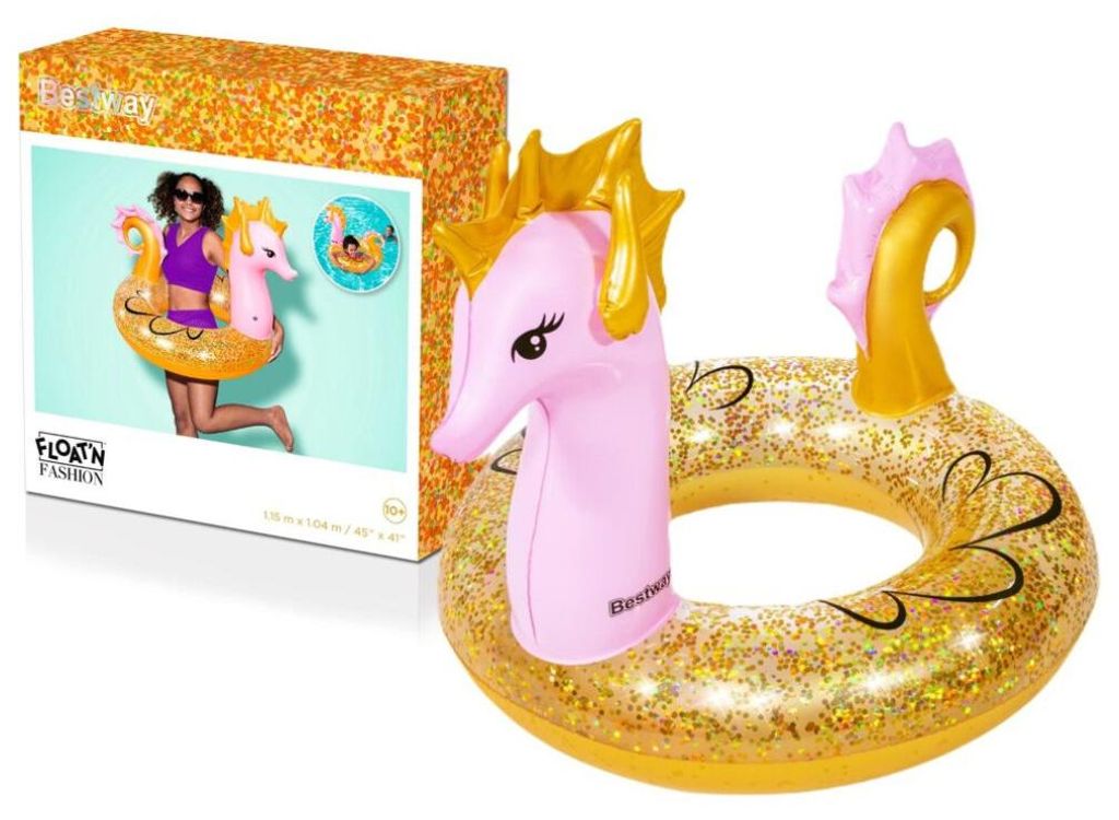 Bestway® Schwimmtier Glitter Seahorse 115 x 104 cm Produktbild 