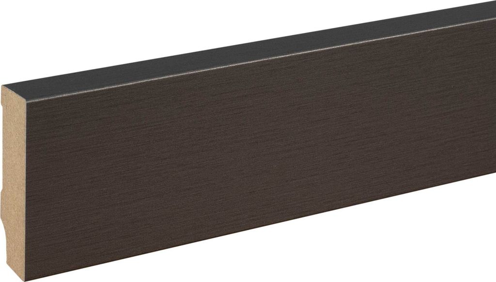 Sockelleiste MDF 16 x 58 x 2500 mm Grau zum Kleben, Clipsen, Schrauben & Nageln MDF-Kern foliert Fußleiste by PROVISTON 12.5 Meter | 5 Stück