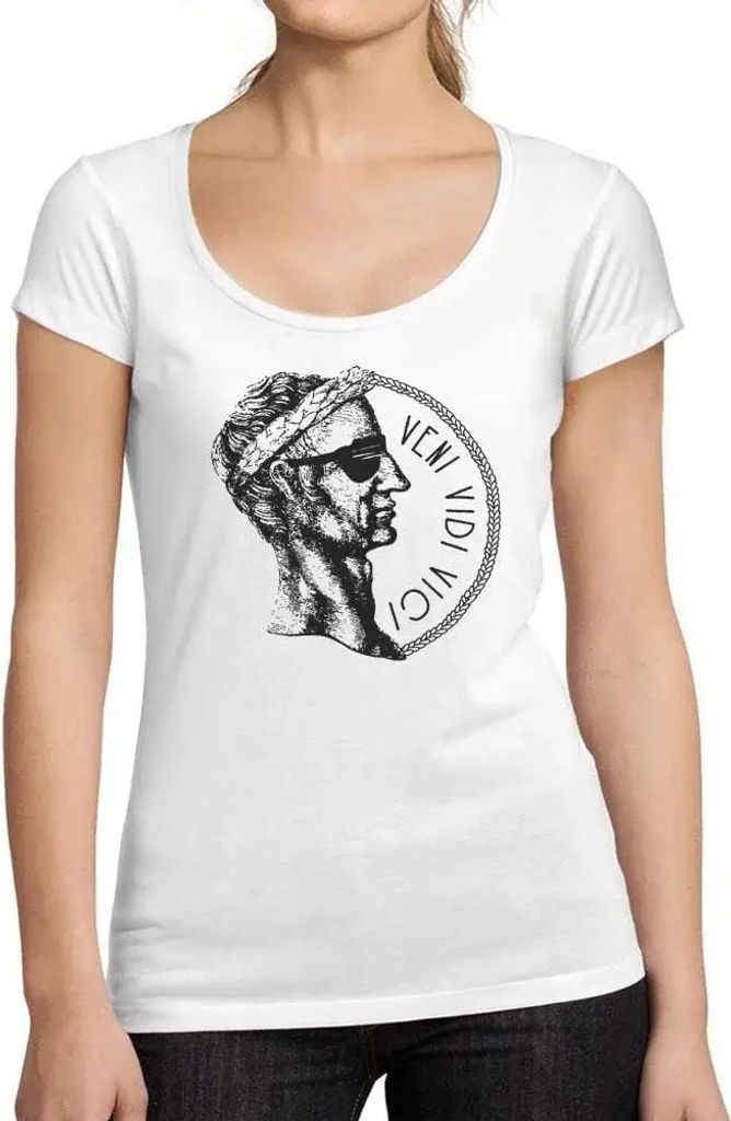 Damen Grafik T-Shirt Veni Vidi Vici Öko-Verantwortlich Vintage Jahrgang Kurzarm Lustige Druck Geburtstag Geschenk Frau