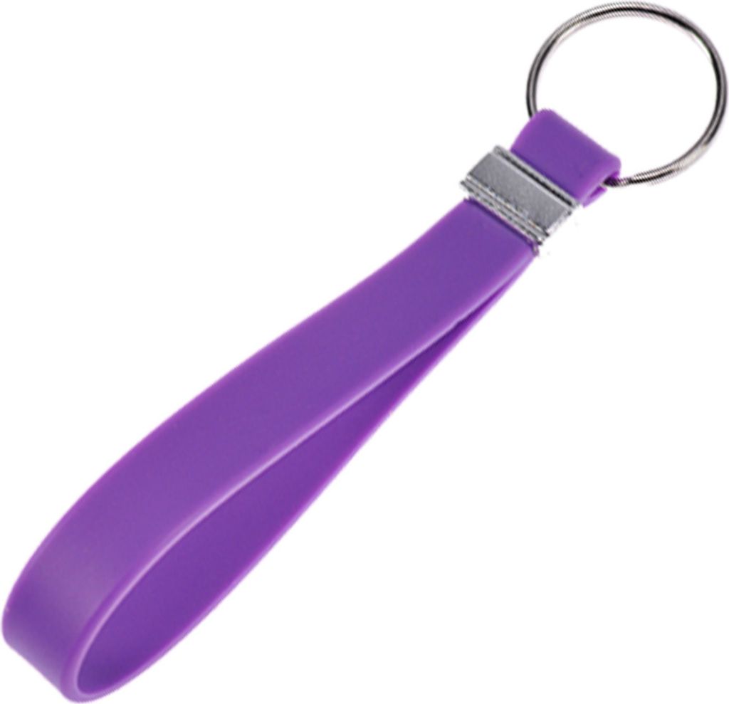 Silikon Schlüssel Band Key Tag Schlüssel Anhänger Lila Produktbild 