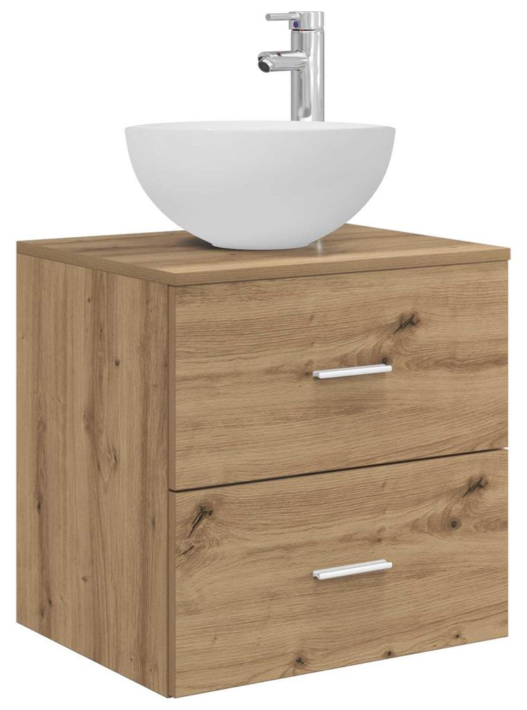 Wandmontierte Waschtisch Artisan-Eiche 49,5 x 41 x 64,5 cm
