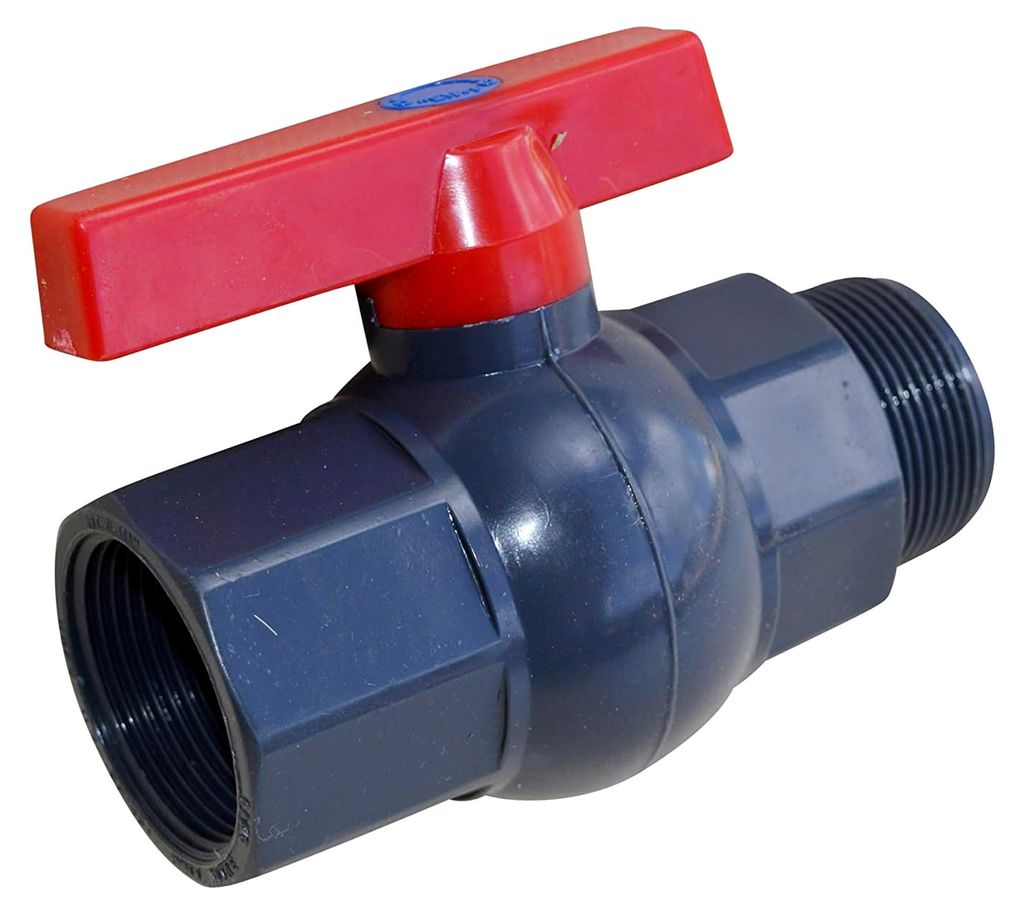 PVC Kugelhahn 6/4" Innengewinde x Außengewinde