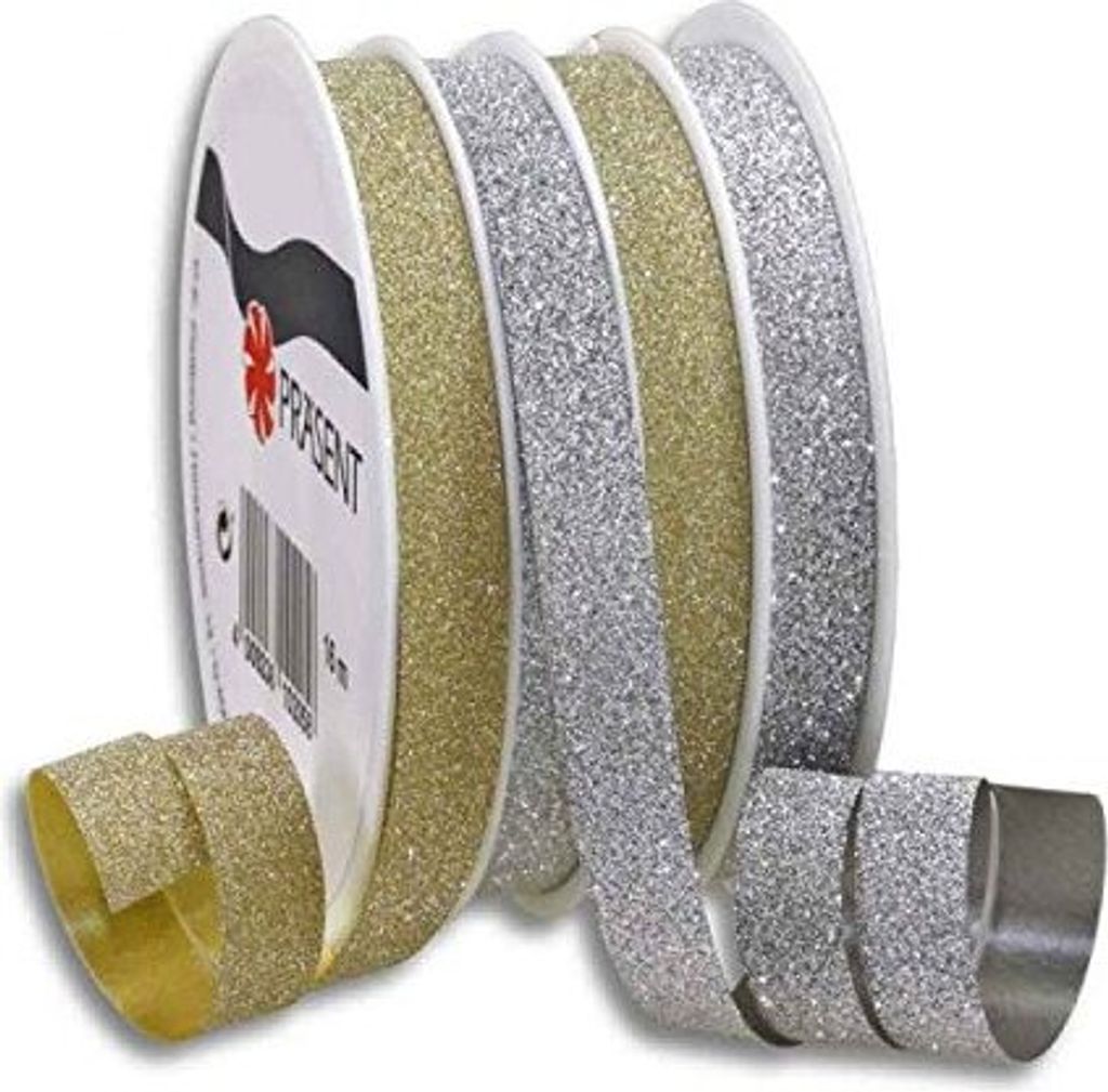Pattberg 1594-099, Gold, Silber, Polyester, Glanz, 16 m, 10 mm, 21 Stück(e)