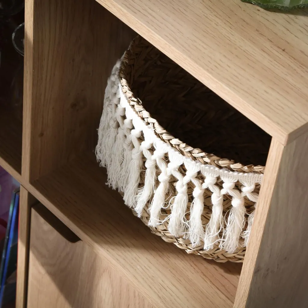 Étagère de rangement 6 cases avec portes en bois modulable - 7
