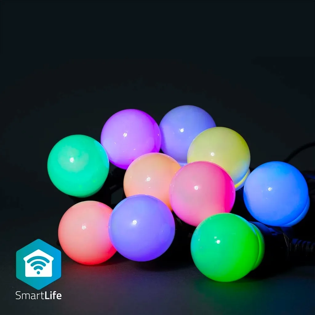 Guirlande de Noël SmartLife Wi-Fi RGB 10 LED 9m compatible Android et iOS