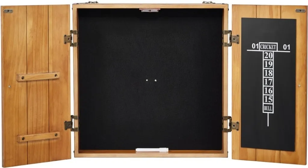 Cabine fléchettes durable bois massif - Design haute qualité 60x50 cm