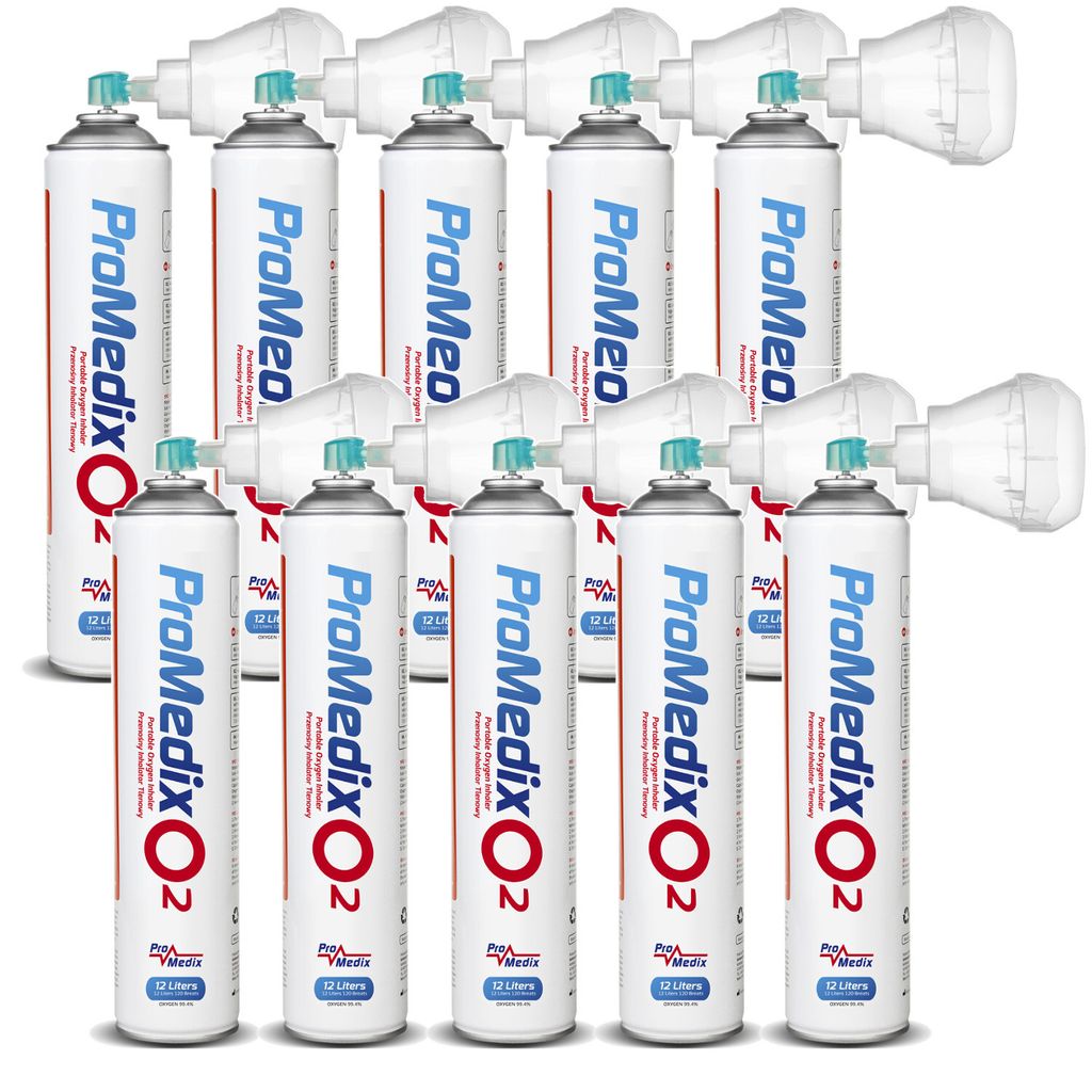 10x Prenosný 99,4% kyslíkový inhalátor Promedix 12L PR-994 Obrázok produktu 