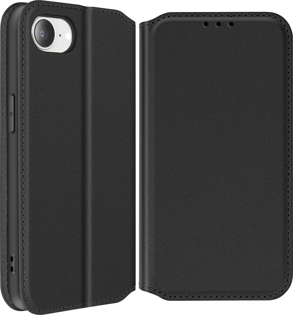 Cover iPhone 16e Avizar a Libro con Porta Carte - Nera Antiurto - 2