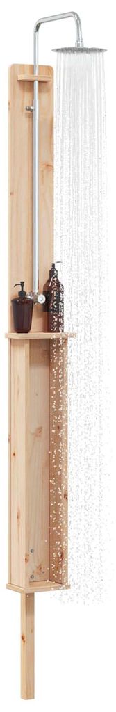 Outdoor-Dusche Natur 24 x 19 x 246 cm Massives Kiefernholz