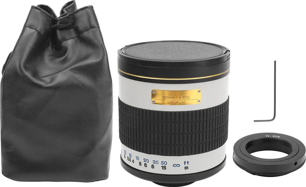 Objectif Miroir 500mm Manuel Blanc f/6.3 Ultra-Téléobjectif Canon EF SLR