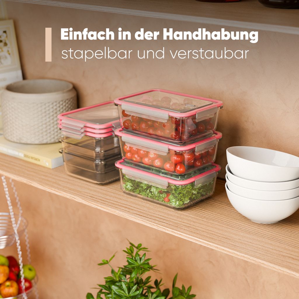 classbach® Frischhaltedosen Glas mit Deckel | 9er Set | für Produktbild 7