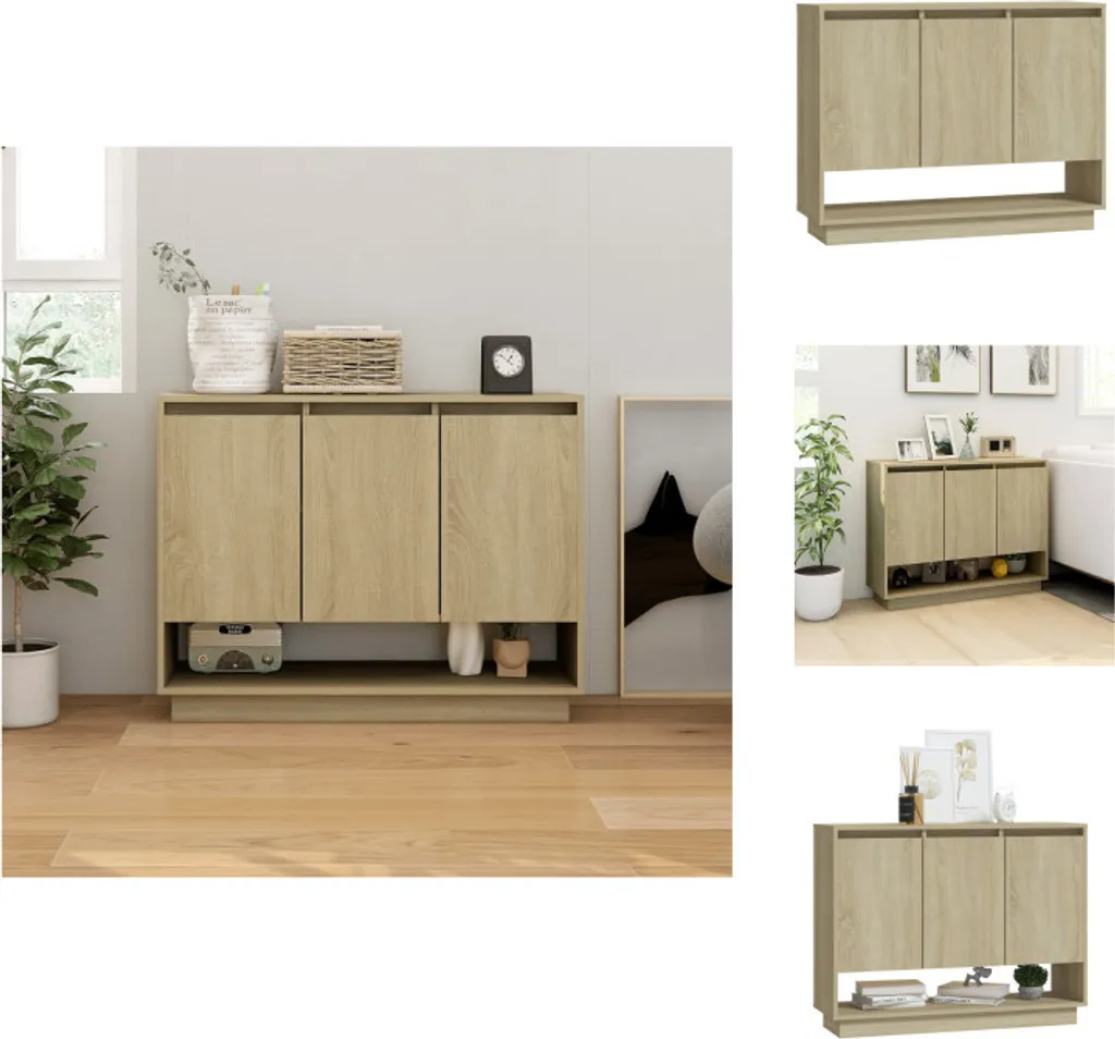 VidaXL Credenza Rovere Sonoma 97x31x75 cm - Mobile Multiuso in Legno