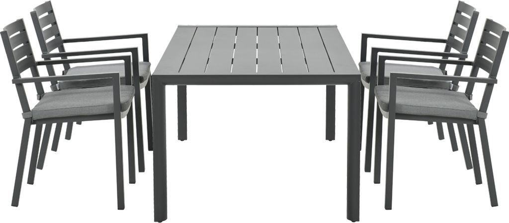 Garden Impressions 5-teiliges dining Set Oklahoma und Gosford carbon black