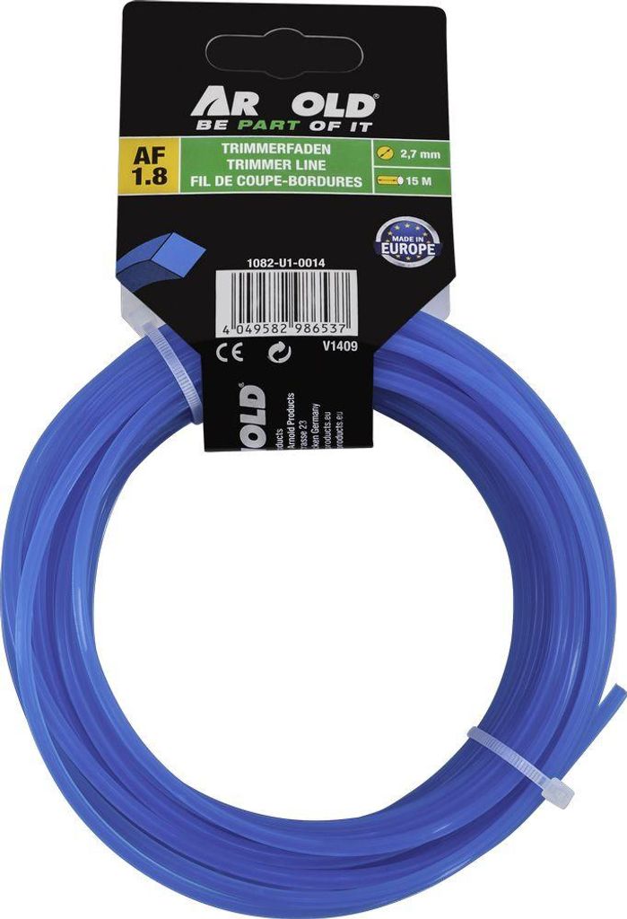 2,7 mm × 15 m quadratischer Trimmerfaden aus Nylon