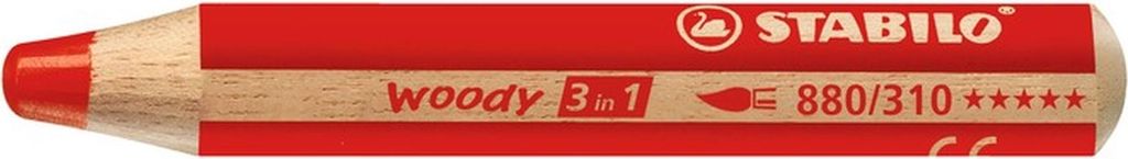 STABILO Multitalentstift legnoso 3 in 1 rund rot Immagine del prodotto 