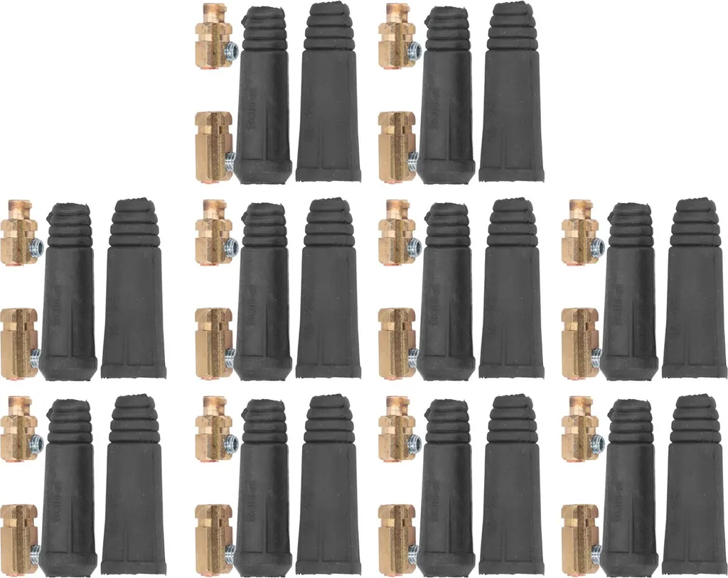 Connecteurs de soudage robustes en laiton et isolation caoutchouc 10 pcs