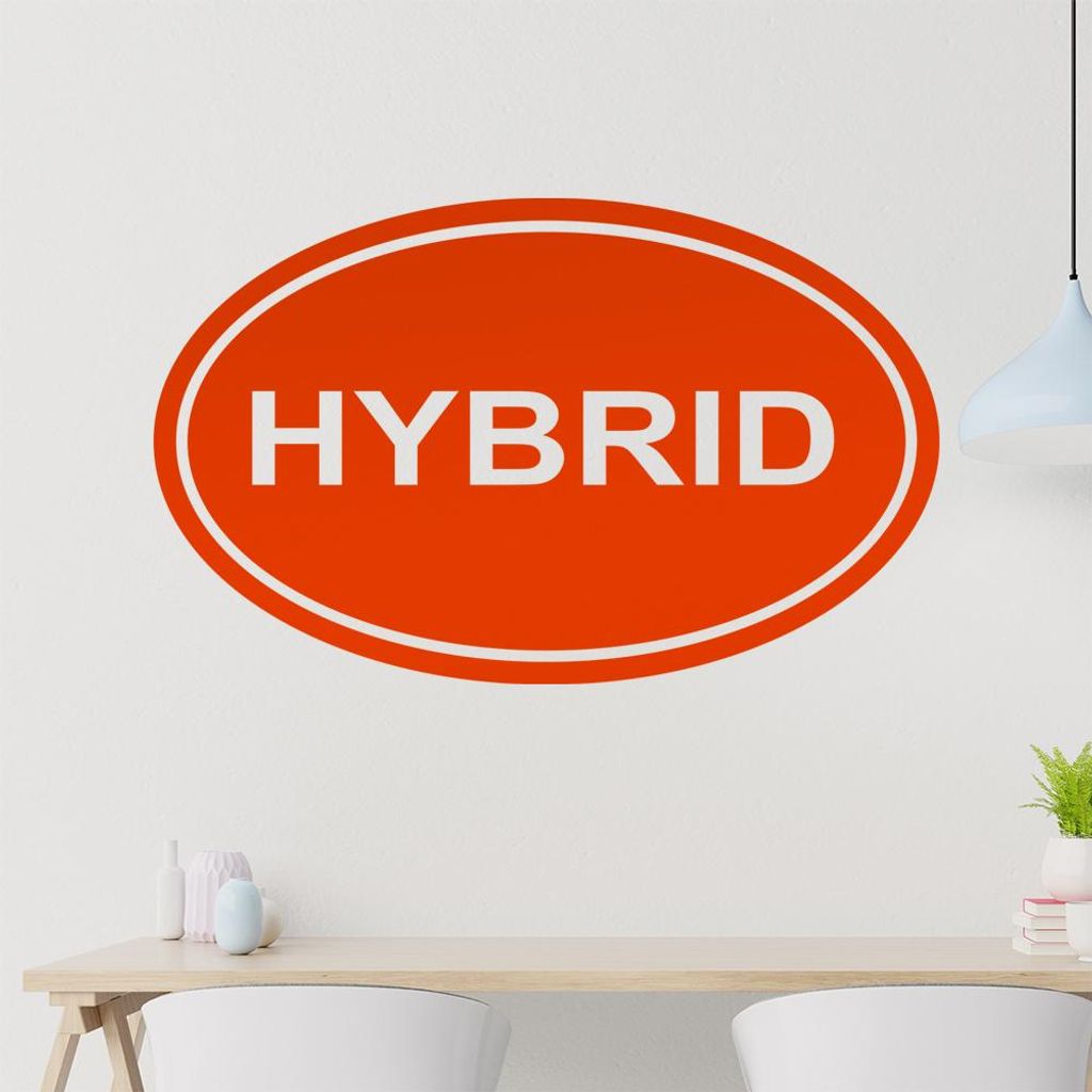 Hybrid Wandtattoo in 6 Größen - Wandaufkleber Wall Sticker - Dekoration, Küche, Wohnzimmer, Schlafzimmer, Badezimmer