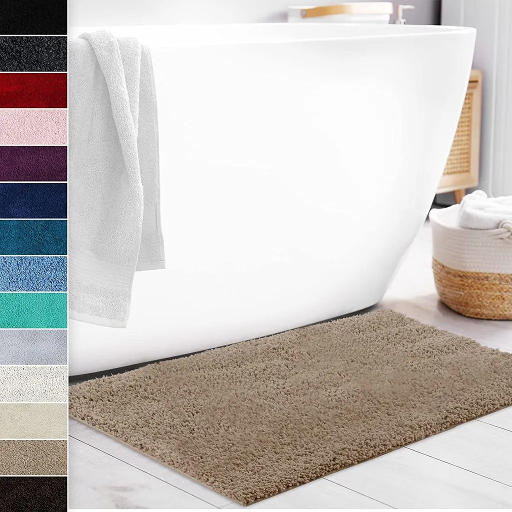 Tapis de bain moelleux Sky Soft Sand Beige 95 cm - Absorption max