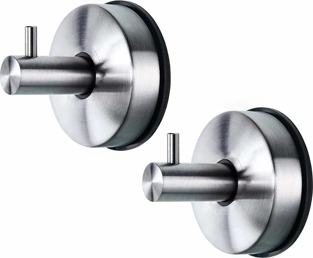 2 Stück Saugnapf Haken Edelstahl Handtuchhaken Bad Wandhaken Vakuum Haken Küche Saughaken Badezimmer Haken Ohne Bohren