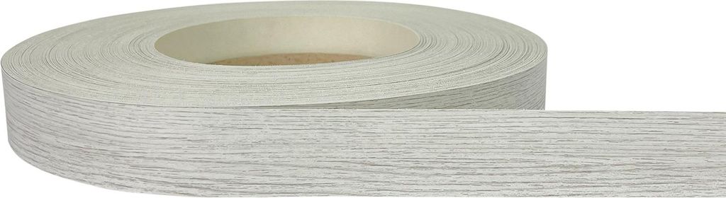 Kantenumleimer 4x10000 cm - Hellgraue Eiche - Melamin Kantenband mit Schmelzkleber für stabile Möbelkanten - Umleimer für Schutz und dekorativen...