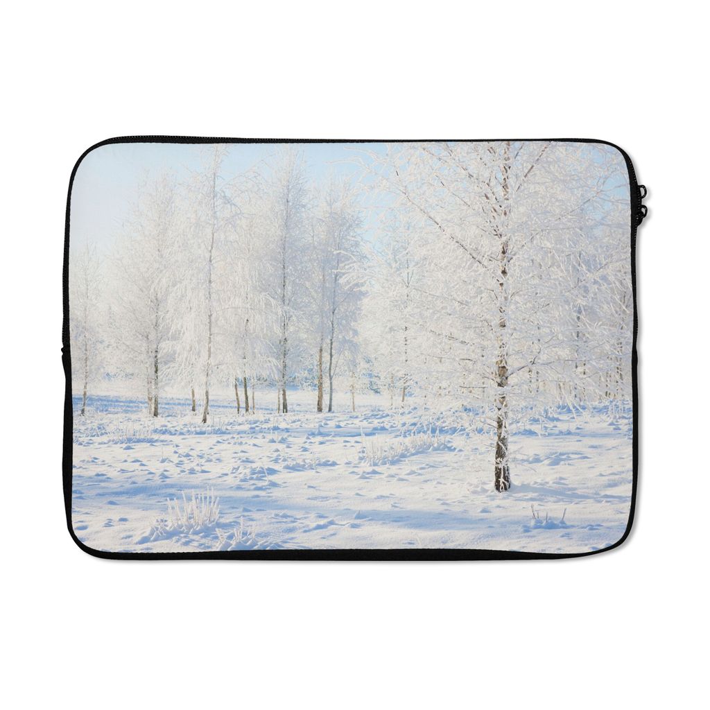 MuchoWow Laptop Hülle 13 Zoll Schnee - Bäume - Winter Laptoptasche - Laptophülle - Sleeve - Rundumschutz