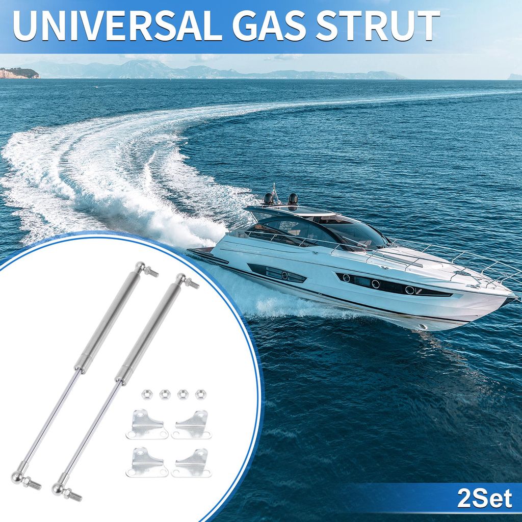 380mm/14,96" Gasdruckfedern 67lb/300N/30kg Gasfedern Silberton Edelstahl 2er Set Wohnmobil Auto Werkzeugkasten Deckel Aufbewahrungsbox Abdeckung Sc...