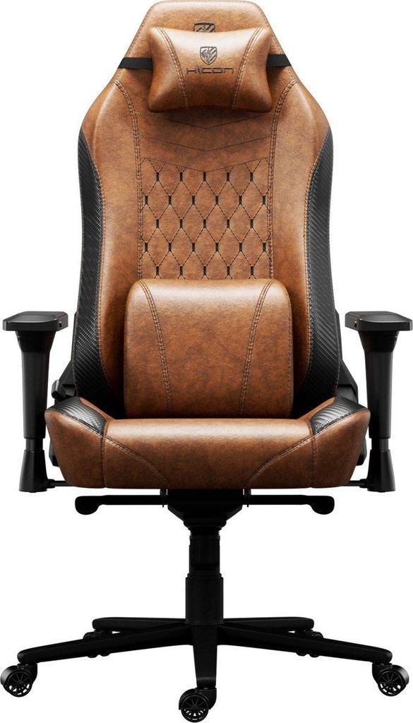 HICON Chairs – APEX-Serie – Renegade Gaming-Stuhl – Ergonomischer Gaming-Stuhl mit m Design und verstellbaren Funktionen, Braun