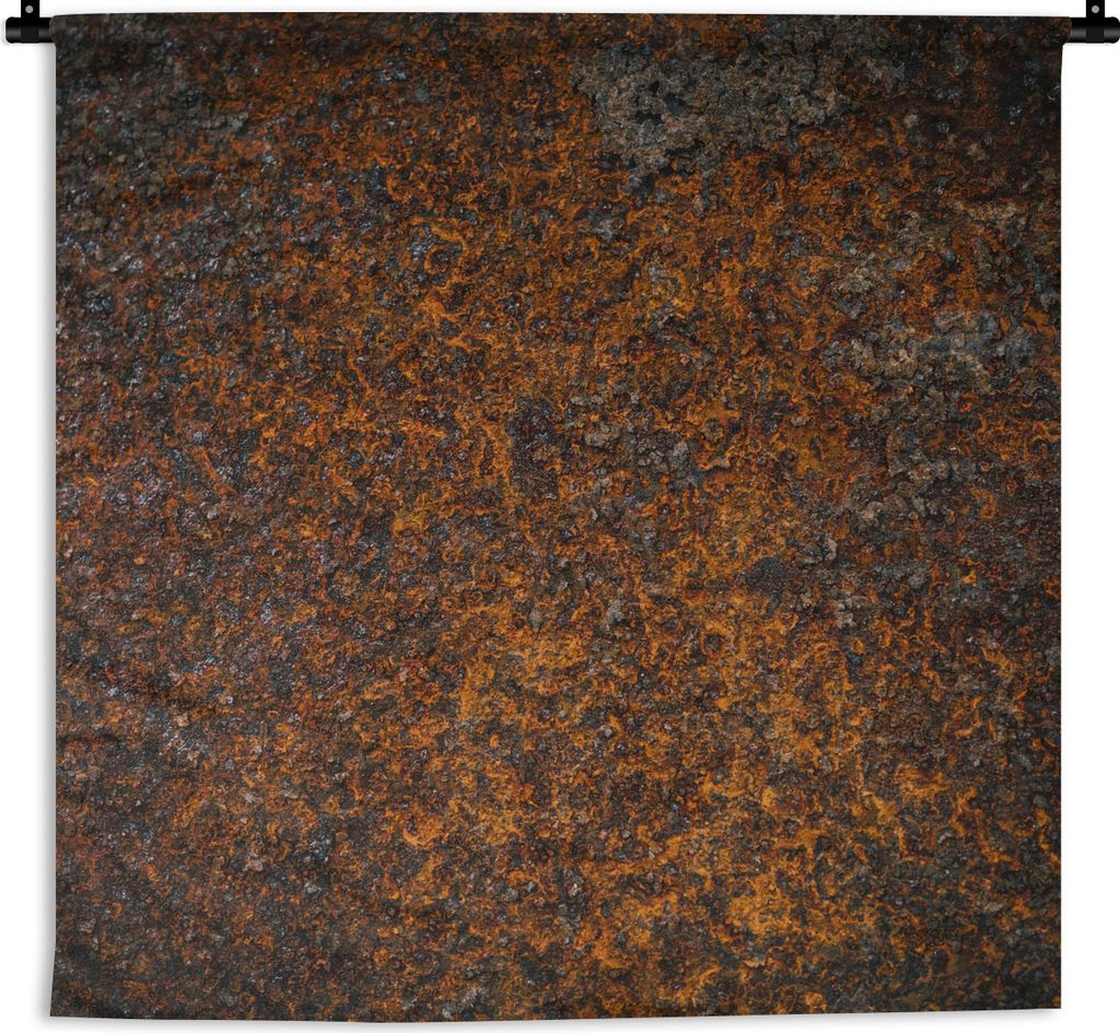 MuchoWow Wandteppich Wandbehang Rost - Schwarz - Vintage 90x90 cm Tapisserie Dekoration Wandtuch - Wandaufhänger