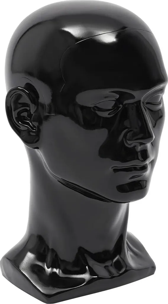 Tête Mannequin Homme pour Perruques - Tour de Tête 50 cm - Bleu Brillant