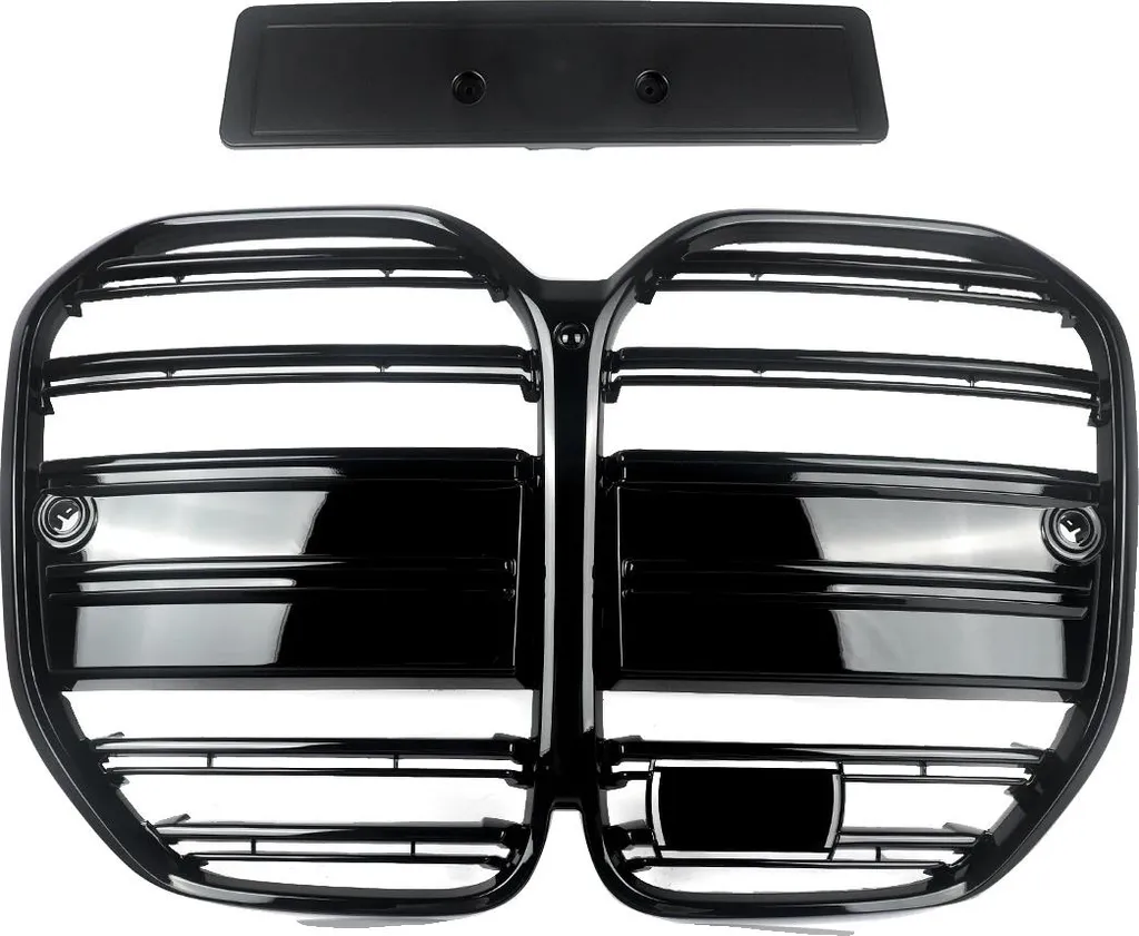 Grille de radiateur avant universelle noir brillant en plastique ABS