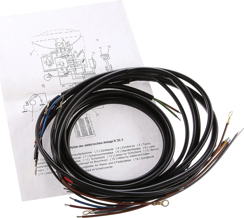 Faisceau de câblage R35-3 R 35 sans feu stop pour motos EMW BMW