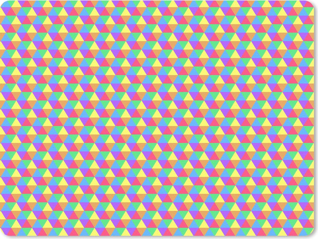 MuchoWow Mauspad Mousepad Sechseck - Regenbogen - Muster 40x30 cm - Mousepads - Maus Mat - Pad - Mausunterlage - Anti Rutsch