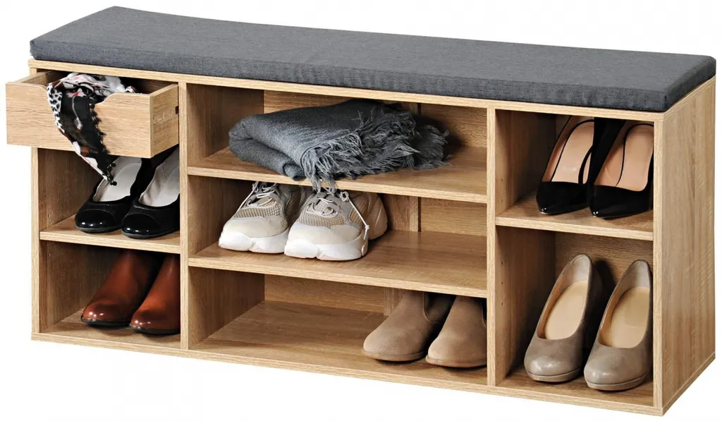 Siège de couloir et rangement chaussures Kesper - 7 niches en MDF