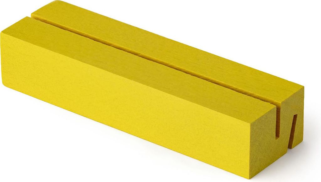 Metrie | Dablin-10B2GE Holz-Kartenhalter, 2 Nut, gelb, Buche | 10 cm