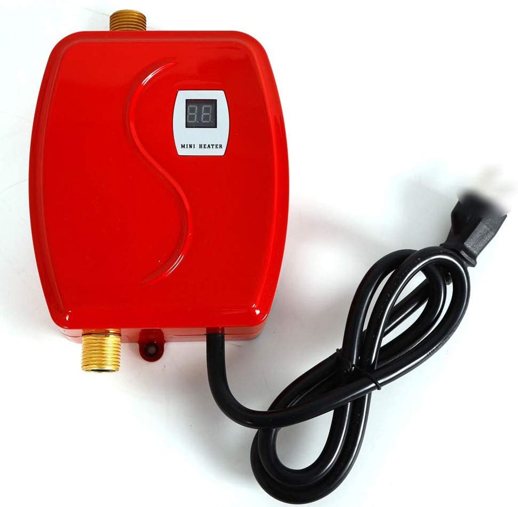 Mini Durchlauferhitzer Elektronisch Bad Wassererhitzer mit Dusche 3500W heizung