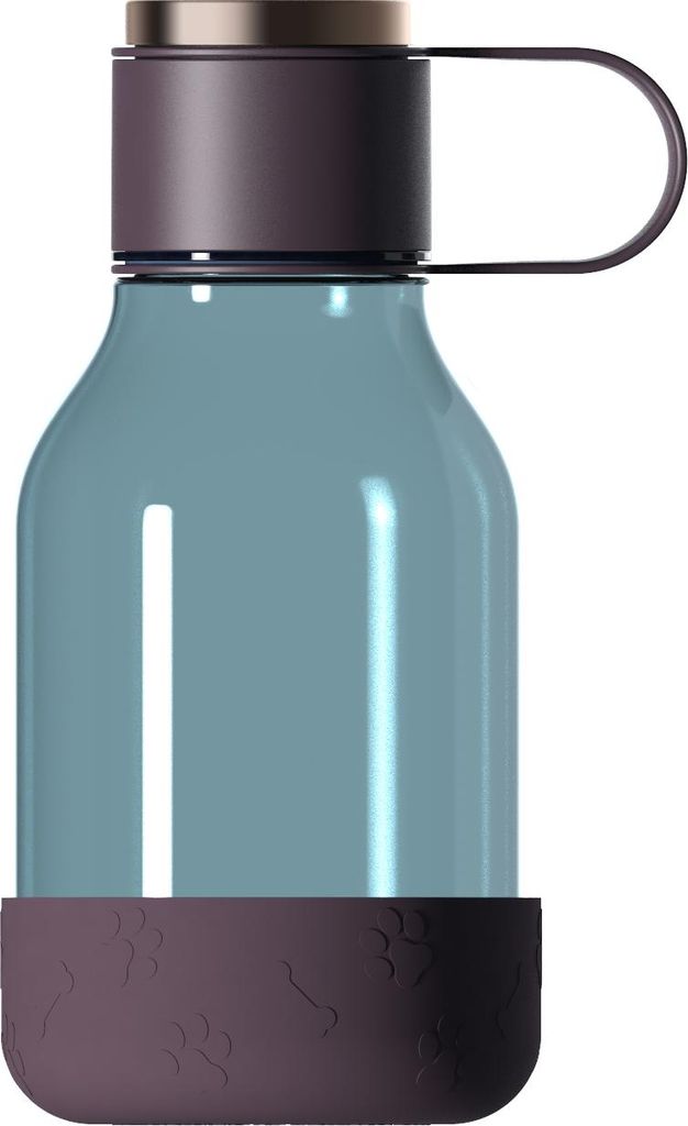 Asobu - Dog Bowl - Flasche aus Tritan mit Hundenapf 1,5 Liter Burgunderrot