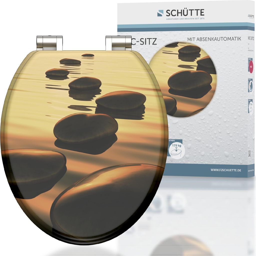 SCHÜTTE Siège WC MDF SEA STONE, couvercle de WC avec Image du produit 